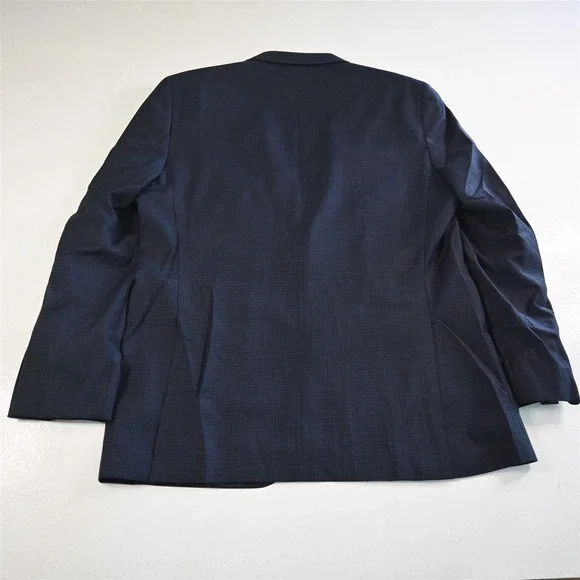 Daniel Cremieux 44L 36x30 Blue Check 100% Wool Nantes Mens Jacket Pants Suit
